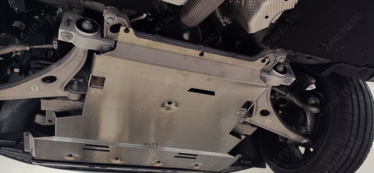 56.08ABC Защита картера двигателя и КПП HONGQI H6 (2023-) / HONGQI H5 (2023-) (Алюминий 4мм)