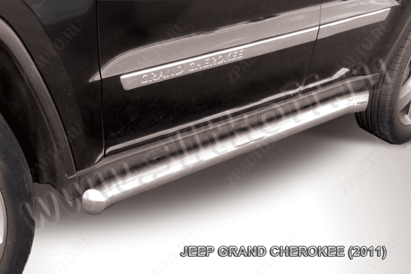 Защита порогов d76 с гибами Jeep Grand Cherokee (2010-2013) , Slitkoff, арт. JGCH005