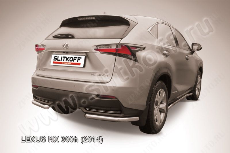 Уголки d57 Lexus NX-300h (2014-2021) Black Edition, Slitkoff, арт. LNX013BE