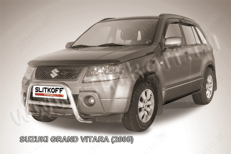 Кенгурятник d57 низкий Suzuki Grand Vitara (2005-2008) Black Edition, Slitkoff, арт. SGV05006BE