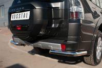Защита заднего бампера уголки d63 для Mitsubishi Pajero 4 2014, Руссталь MPZ-002051