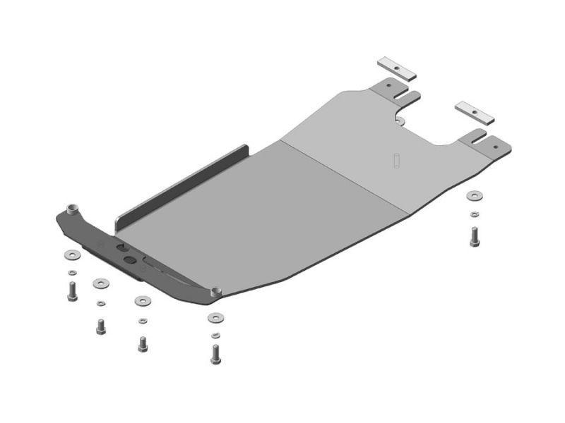 Защита кпп алюминиевая Motodor для Subaru Forester IV 2013- (5 мм, алюминий), 32232