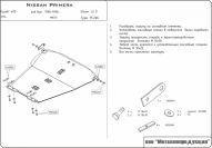 15.0266 Защита картера и КПП Nissan Primera только универсал W10 V-2,0D (1990-1997) (сталь 2,0 мм)