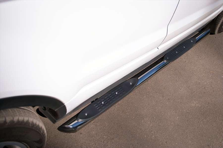 Пороги труба d76 с накладками вариант 1 для Land Rover Evoque Dynamic 2011, Slitkoff REDT-0006621