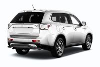 Защита заднего бампера d57 волна черная Mitsubishi Outlander (2015-2018) , Slitkoff, арт. MOUT15-010B