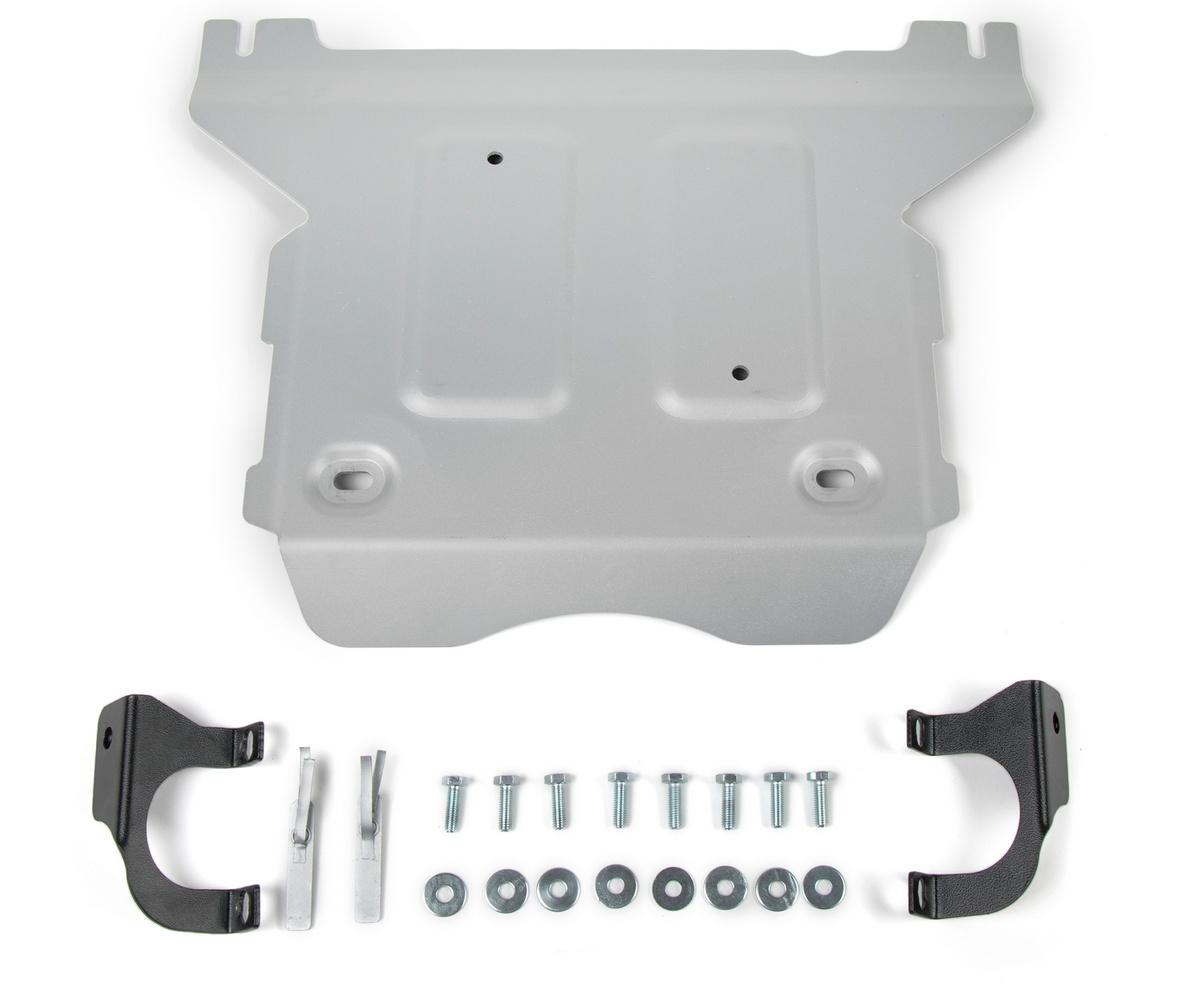 Защита РК Rival для Audi A6 C8 2018-н.в., штампованная, алюминий 3 мм, с крепежом, 333.0344.1