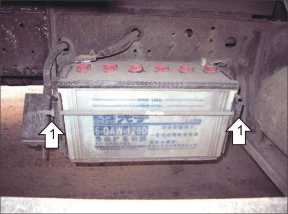Защиты Грузовые Motodor (Кожух аккумулятора), 2 мм, Сталь для FAW 1041 2008- арт. 23902