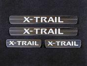 Накладки на пороги (лист зеркальный надпись X-Trail) 4шт для автомобиля Nissan X-Trail (T32) 2015-2018