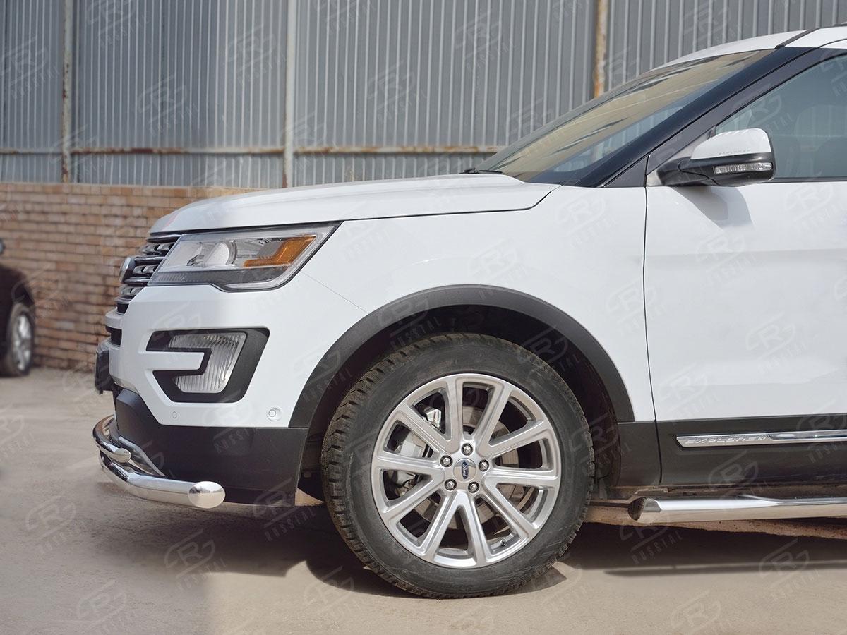 Защита переднего бампера d76/42 для Ford Explorer 2015, Slitkoff FEZ-002661
