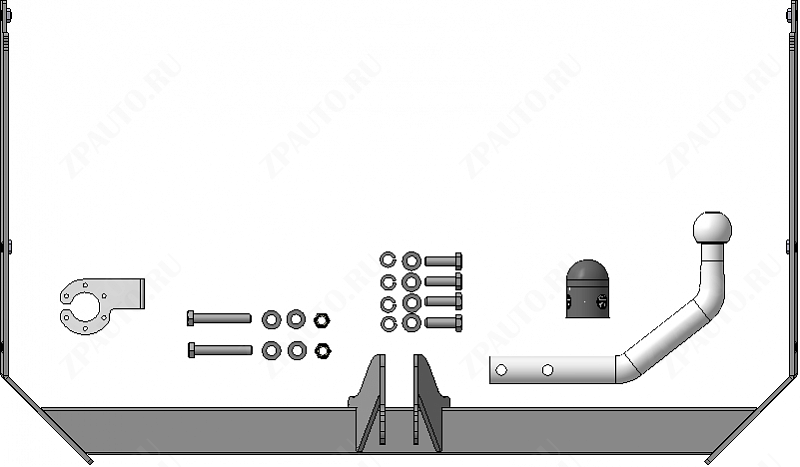Фаркоп Ford Focus 2011-2018, тип шара A, MOTODOR, арт. F103A