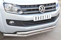 Защита переднего бампера d63/63 для Volkswagen Amarok 2009-2015, Руссталь VAKZ-001561