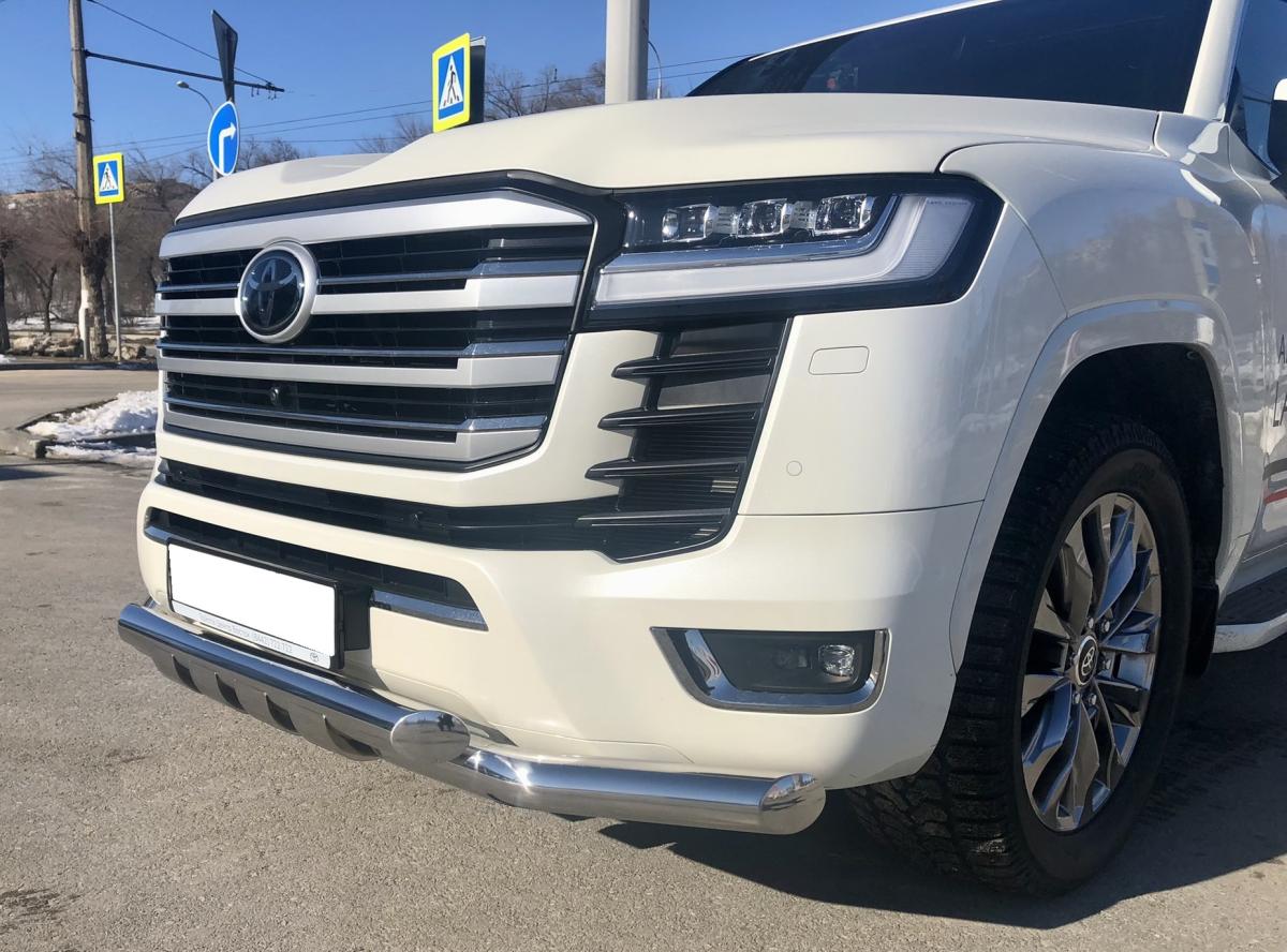 Защита переднего бампера (G)        для автомобиля TOYOTA Land Cruiser 300 2021 (Юбилейная) арт. TLCU300.21.05