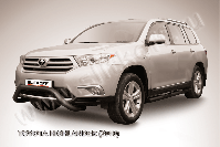 Кенгурятник d76 низкий мини черный Toyota Highlander (2010-2013) , Slitkoff, арт. THI001B