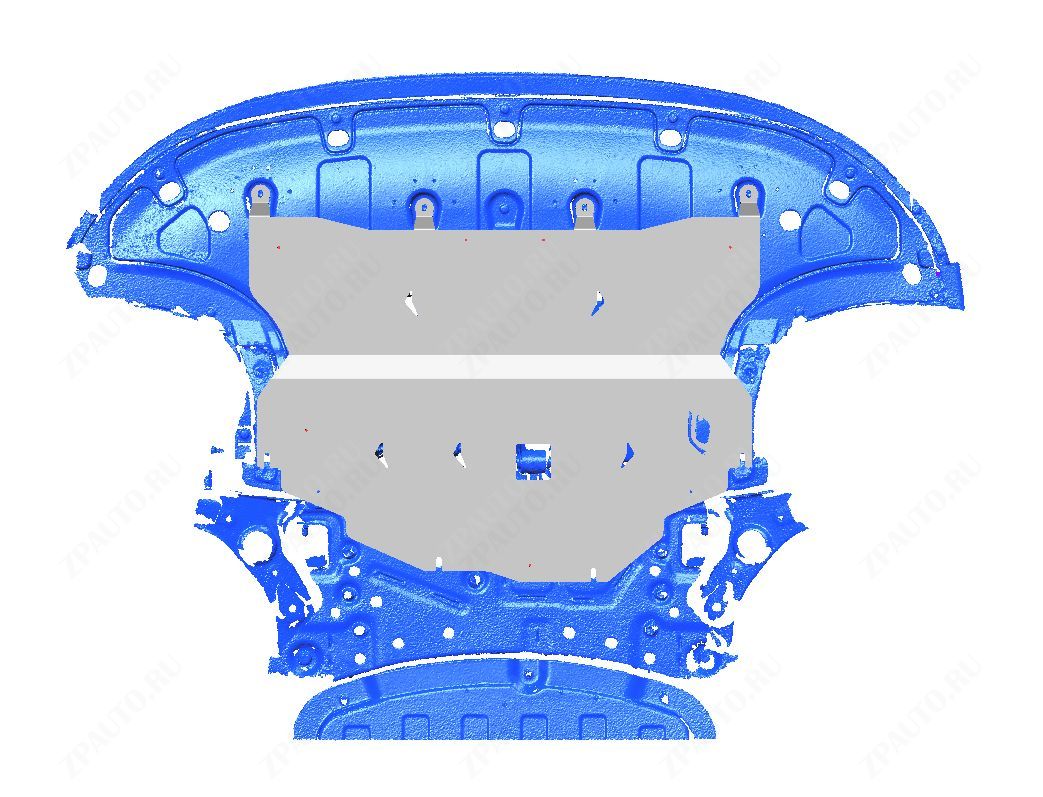 10.29ABC ЗАЩИТА КАРТЕРА ДВИГАТЕЛЯ И КПП HYUNDAI ELANTRA (2023-) (АЛЮМИНИЙ 4 ММ)