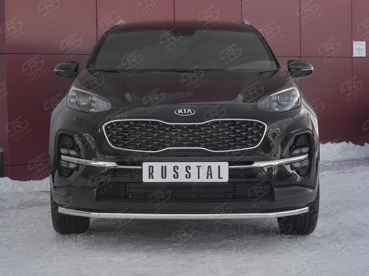 Защита переднего бампера d42 секция KSZ-003180 для автомобиля KIA SPORTAGE 2018-, Slitkoff