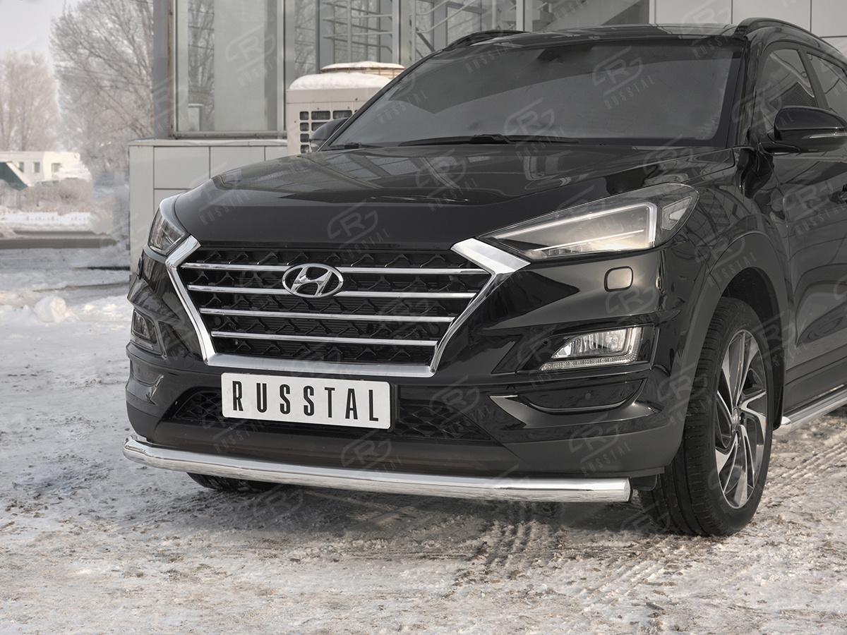 Защита переднего бампера d57 секции HTZ-003097 для автомобиля HYUNDAI TUCSON 2018-, Slitkoff