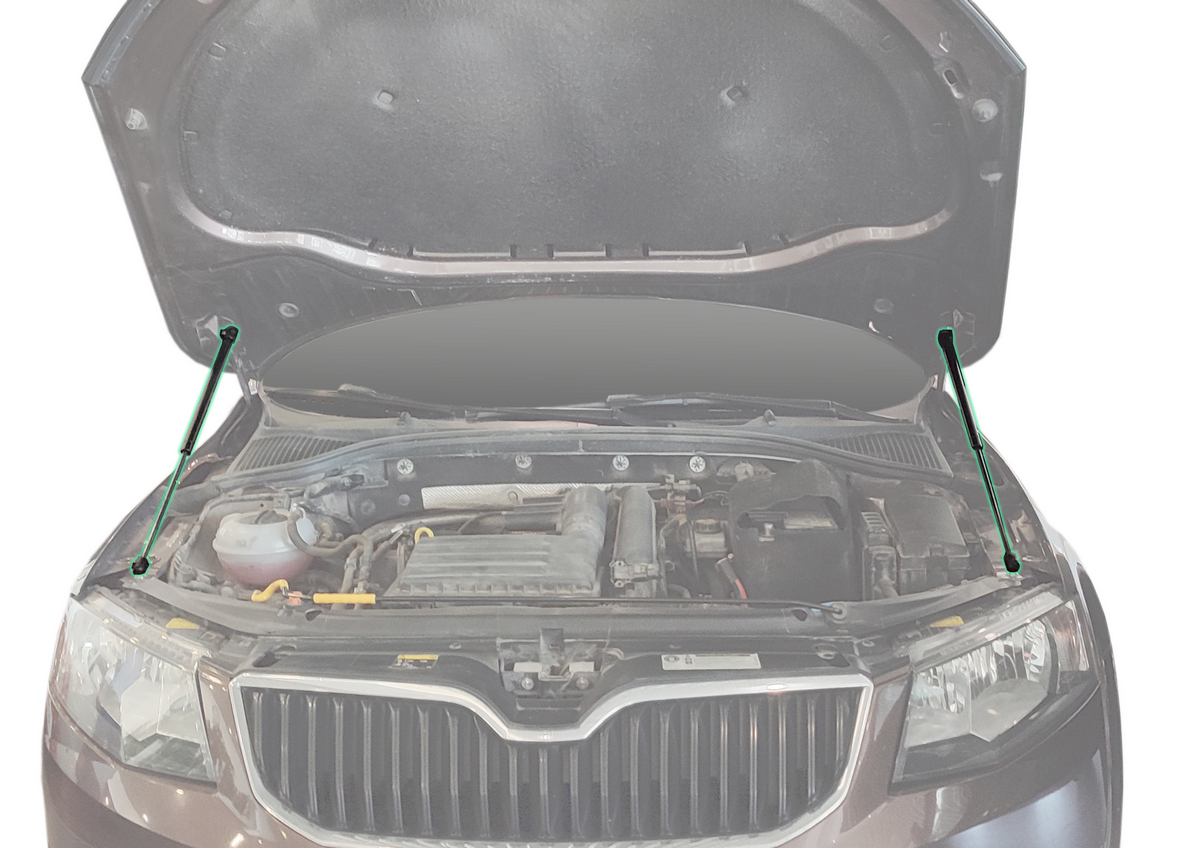 Комплект упоров капота Pneumatic Skoda Octavia (2013-2020), Rival, арт. KU-SK-OKIII-00