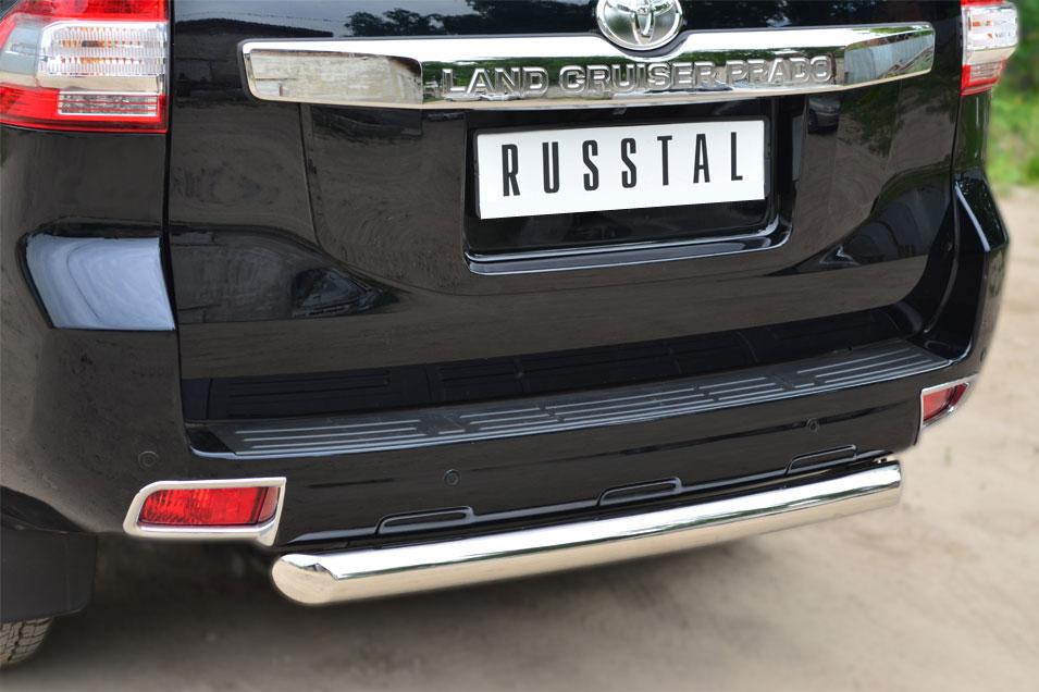Защита заднего бампера d76 для Toyota LC Prado 150 2014, Slitkoff LCPZ-001718