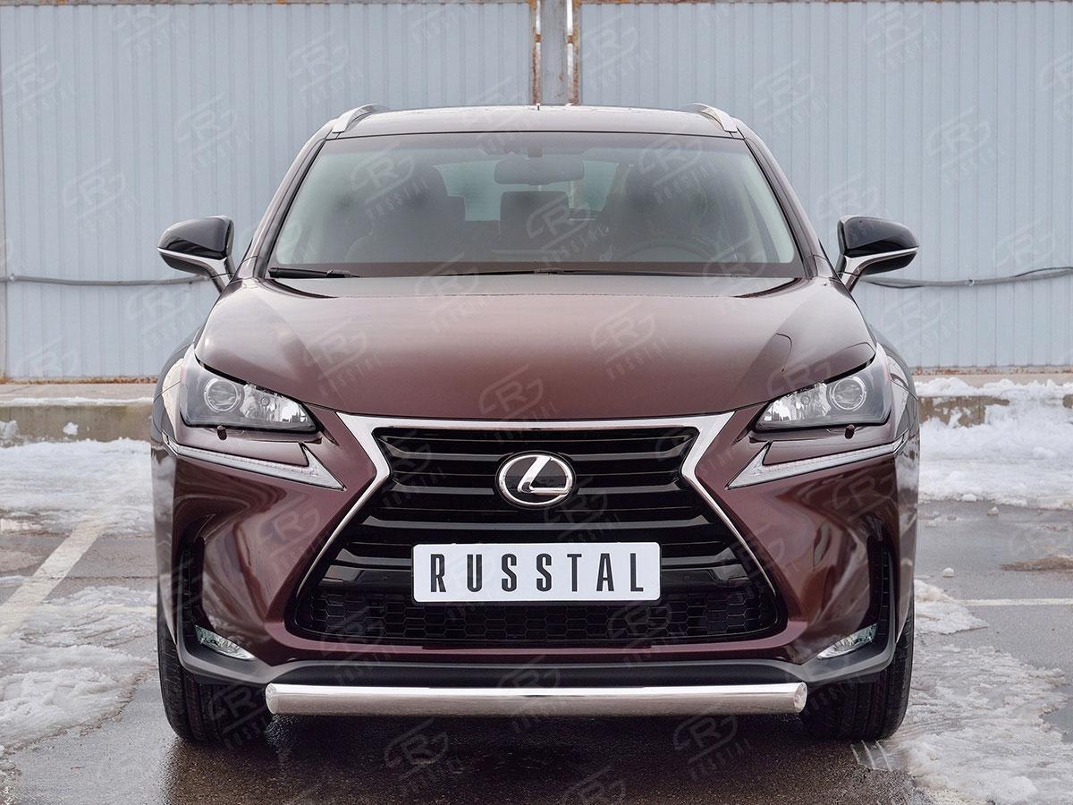 Защита переднего бампера d75х42 Lexus NX 2014, Slitkoff LNXZ-002573
