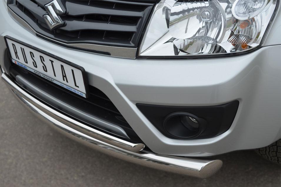 Защита переднего бампера d76/42 для Suzuki Grand Vitara 3d 2012, Slitkoff SV3Z-001105
