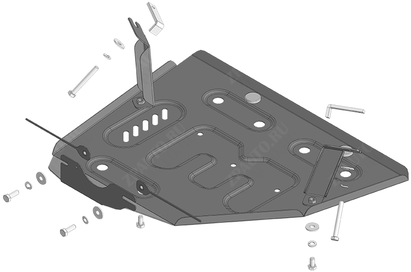 Защита стальная Мотодор (Задний электромотор), 2 мм,  Evolute I-Space   2025-н.в. арт. 78620