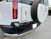 Защита заднего бампера угловая большая двойная для автомобиля ROX 01 2024 арт. ROX.01.24.22