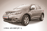 Защита переднего бампера d57 черная Nissan Murano (2010-2015) , Slitkoff, арт. NIM11003B