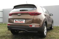 Защита заднего бампера d57 волна черная Kia Sportage (2016-2021) , Slitkoff, арт. KSP16-008B