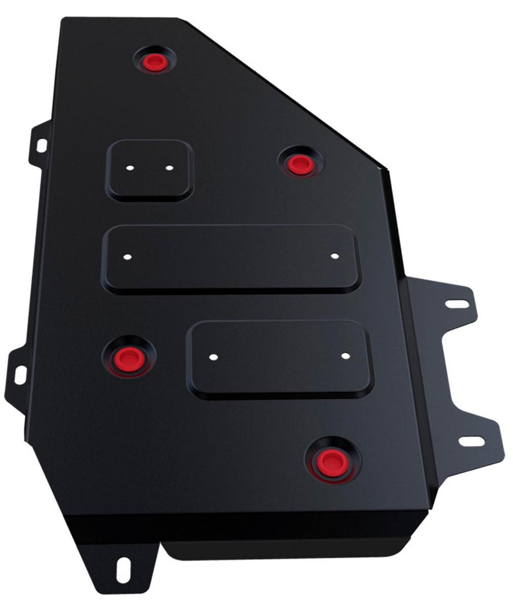 Защита топливного бака АвтоБроня для Changan CS35 (V - 1.6) АКПП FWD 2013-2020, штампованная, сталь 1.8 мм, с крепежом, 111.08902.1