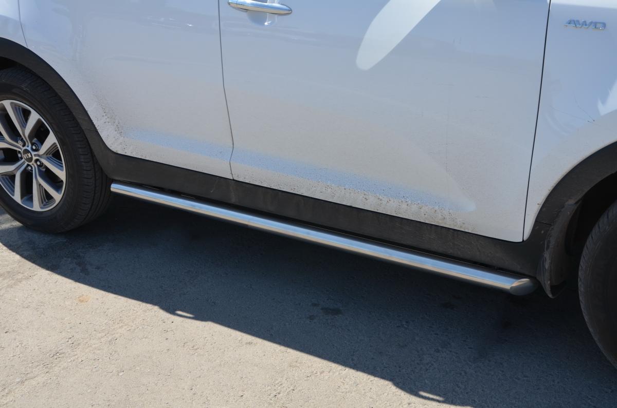 Защита штатного порога труба для автомобиля KIA Sportage 2010, Россия KSP.10.40