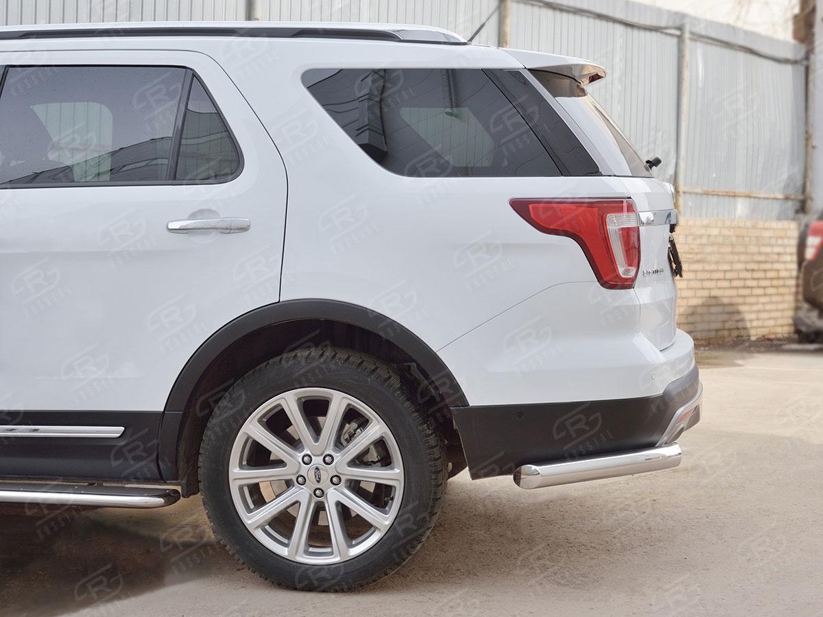 Защита заднего бампера уголки d76 для Ford Explorer 2015, Slitkoff FEZ-002667