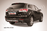 Защита заднего бампера d57 короткая Mazda CX-9 (2006-2012) Black Edition, Slitkoff, арт. MZCX9010BE
