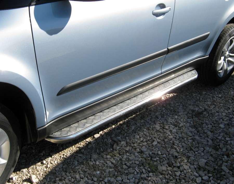 Пороги труба d42 с листом для Skoda Yeti, Slitkoff SYL-000744