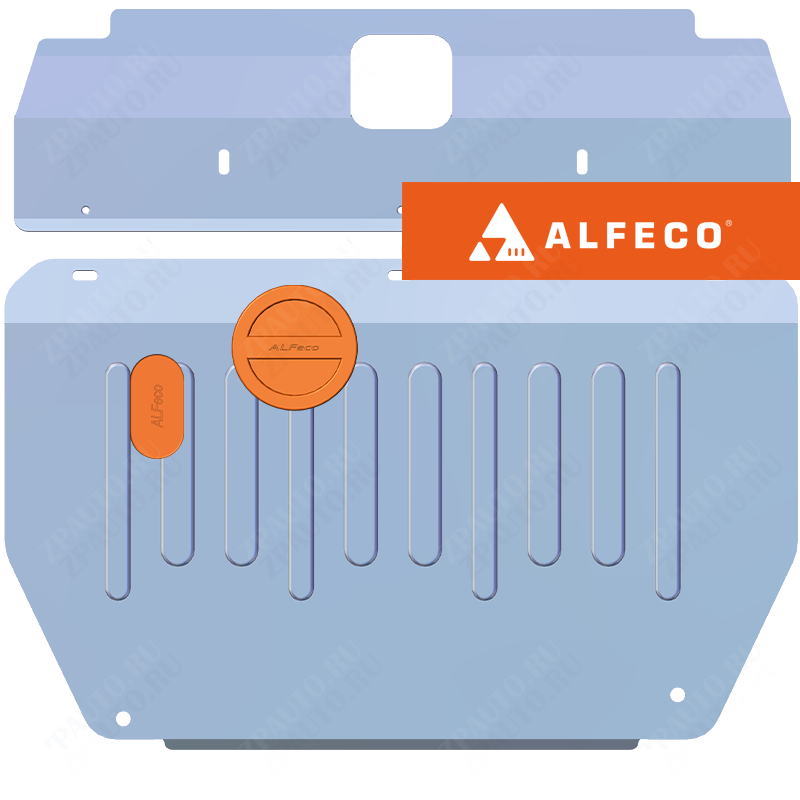 Защита  картера и КПП (2 части) Kia Cerato I 2004-2009 V-all , ALFeco, алюминий 4мм, арт. ALF1103al