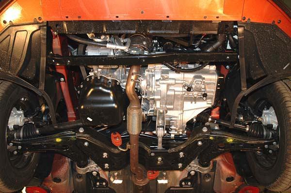 Защита картера и КПП для SKODA Fabia с балкой 2003 - 2007, V-1.2, Sheriff, сталь 2,0 мм, арт. 21.0617