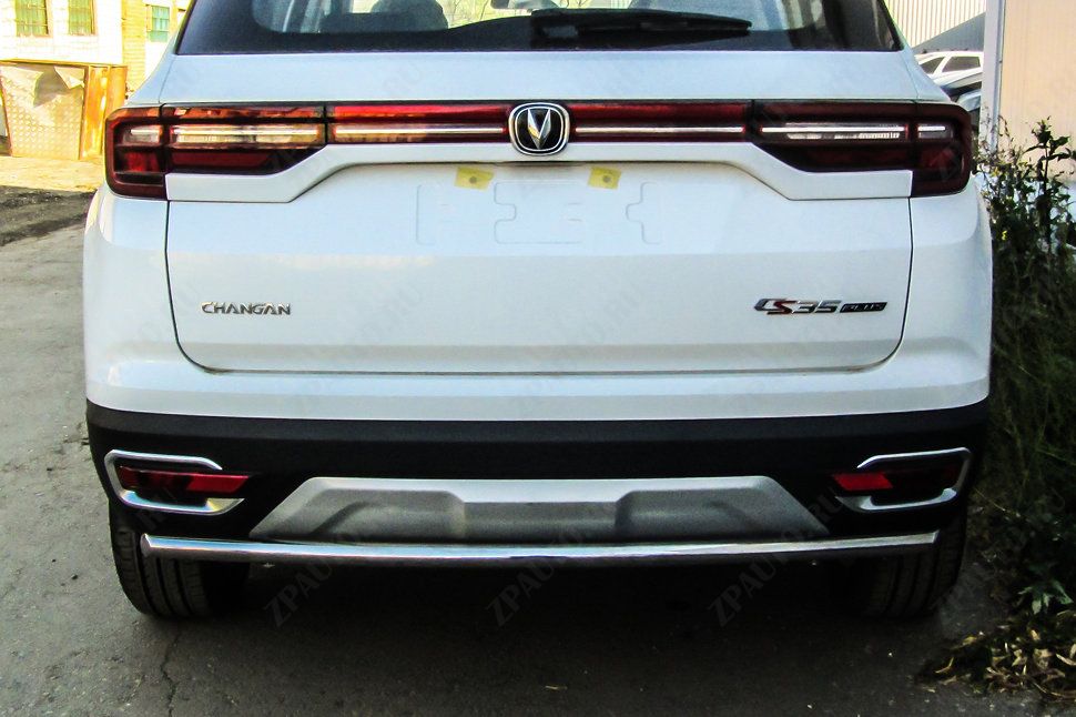 Защита заднего бампера d42 Changan CS35Plus (2018-2023) , Slitkoff, арт. CHANCS35P-007