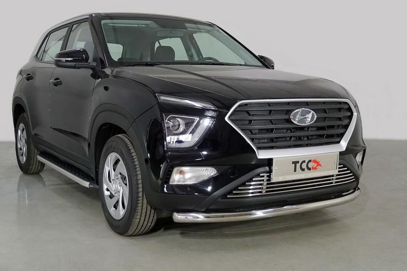 Защита передняя нижняя 60,3 мм для автомобиля Hyundai Creta 2021- арт. HYUNCRE21-12