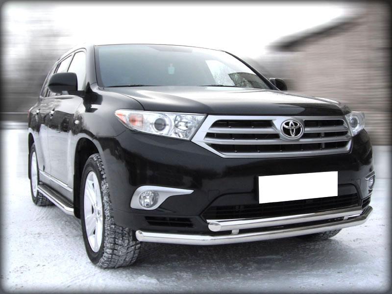Пороги с листом d-43 для Toyota Highlander 2010, Технотек HYG_2010_2.1 HYG2010_2.1