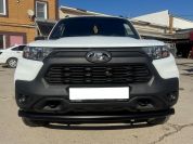 Защита переднего бампера с покрытием "Раптор" для автомобиля Niva Niva Travel 2021 арт. NVT.21.02-R