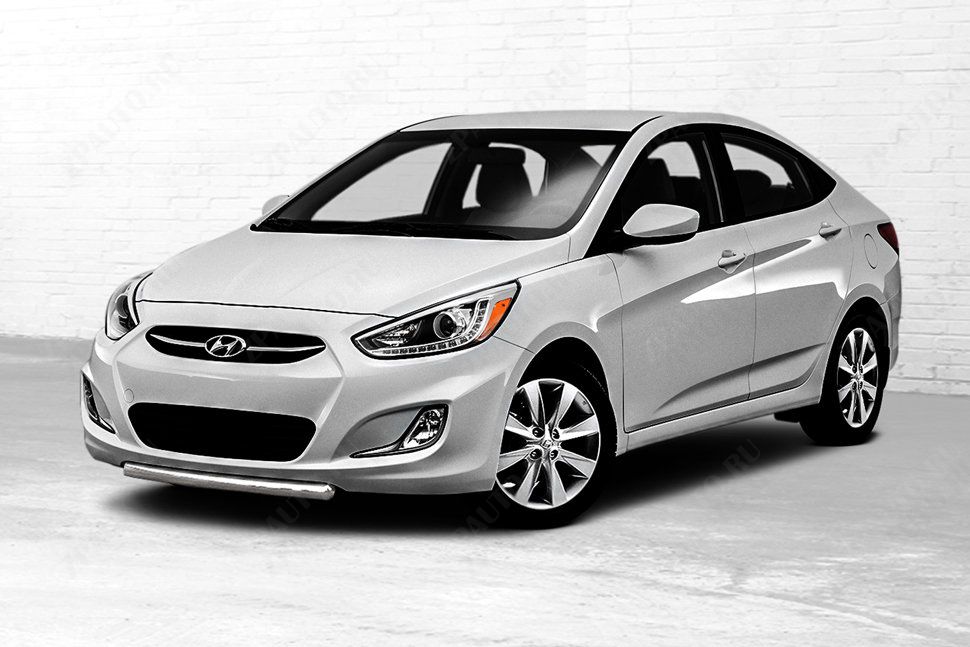 Защита переднего бампера d42 Hyundai Solaris (2010-2014) Black Edition, Slitkoff, арт. HS001BE