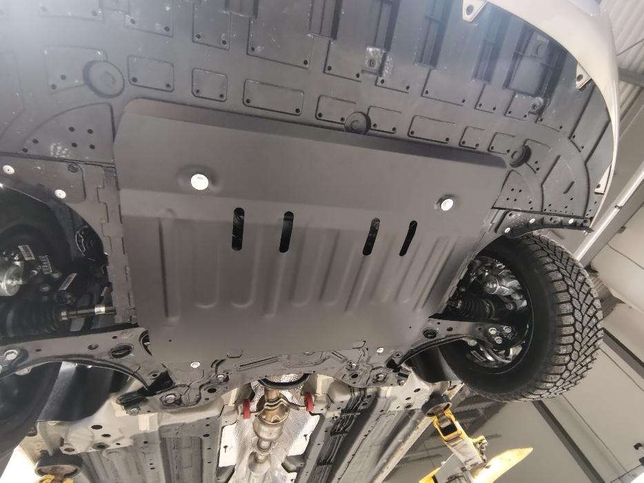 Защита  картера и КПП Geely Emgrand 2021- V-1,5 FWD , ALFeco, сталь 2мм, арт. ALF0831st