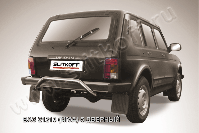 Защита заднего бампера d57 скоба Lada Niva 21213 5-дверная (1993-2023) Black Edition, Slitkoff, арт. Nivd010BE