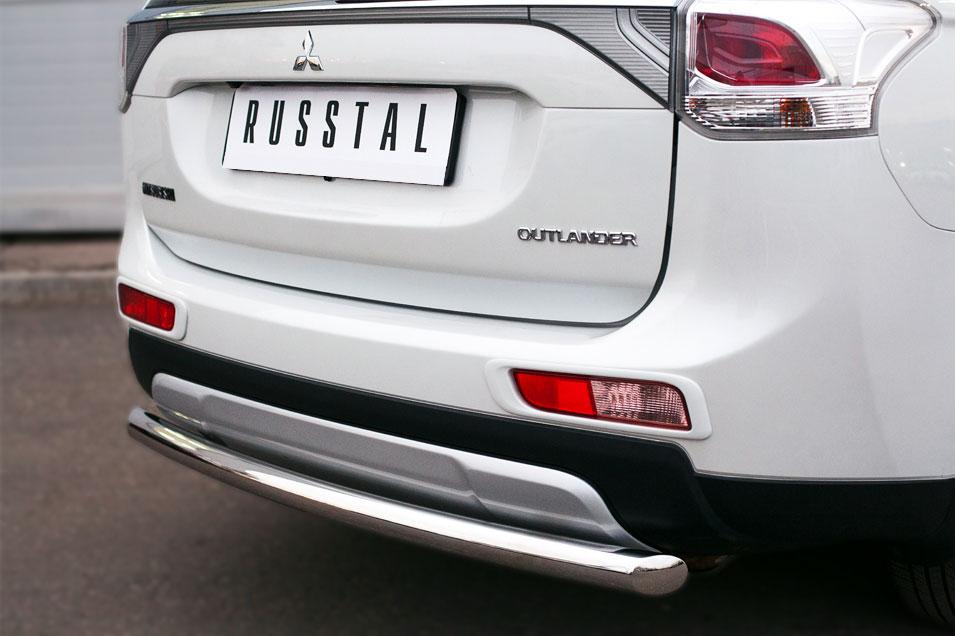 Защита заднего бампера d57 для Mitsubishi Outlander 2014, Русталь MORZ-001907, Slitkoff