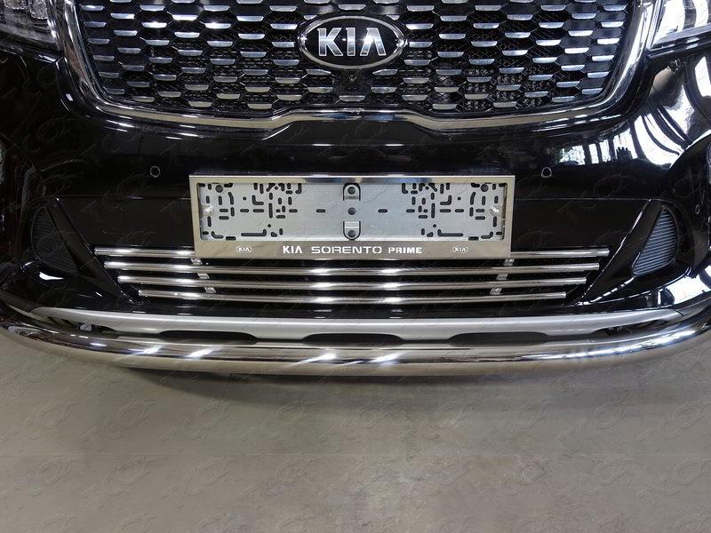 Решётка радиатора нижняя 16 мм для автомобиля Kia Sorento Prime 2018-, TCC Тюнинг KIASORPR18-11