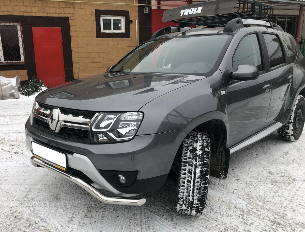 Защита переднего бампера скоба для автомобиля Renault Duster арт. RD.17.07