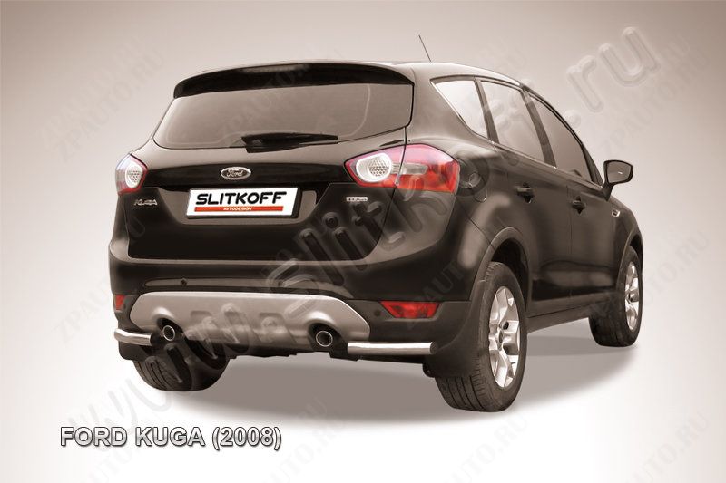 Уголки d57 Ford Kuga (2008-2013) Black Edition, Slitkoff, арт. FKG013BE