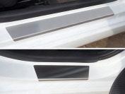 Накладки на пороги (лист шлифованный) для автомобиля Hyundai Accent 2014-2017