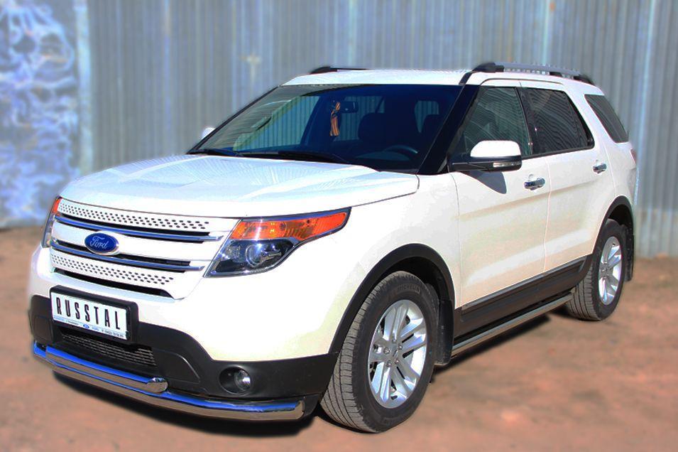 Пороги труба d57 вариант 1 для Ford Explorer 2012, Slitkoff FET-001312