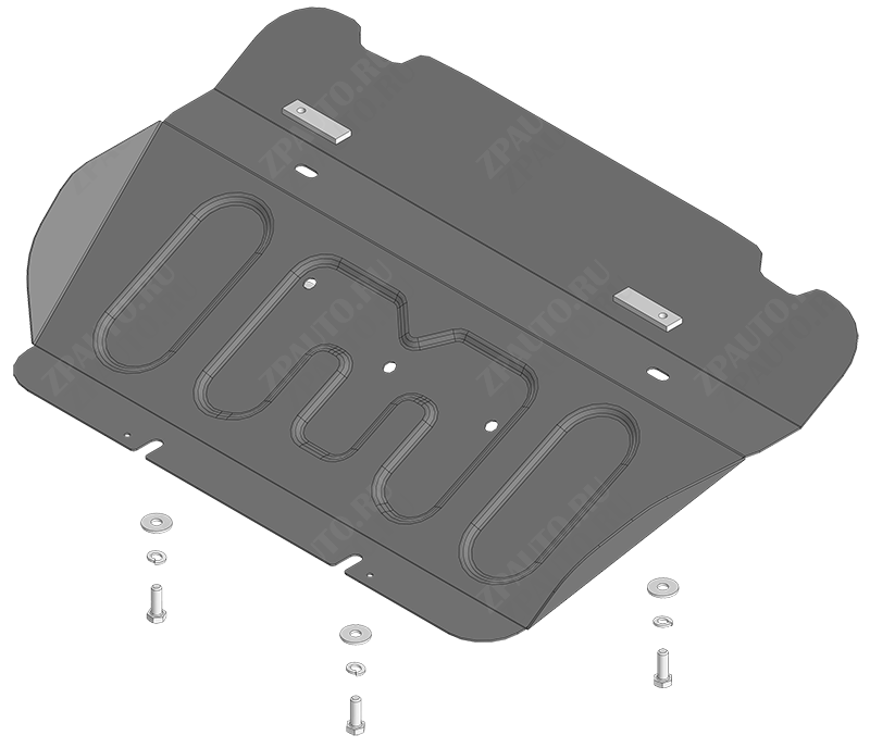 Защита стальная Мотодор (Радиатор), 2 мм,  для Changan Hunter Plus  2023- арт. 77213
