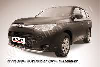 Защита порогов d42 с листом усиленная Mitsubishi Outlander (2014-2015) , Slitkoff, арт. MOUT14-008